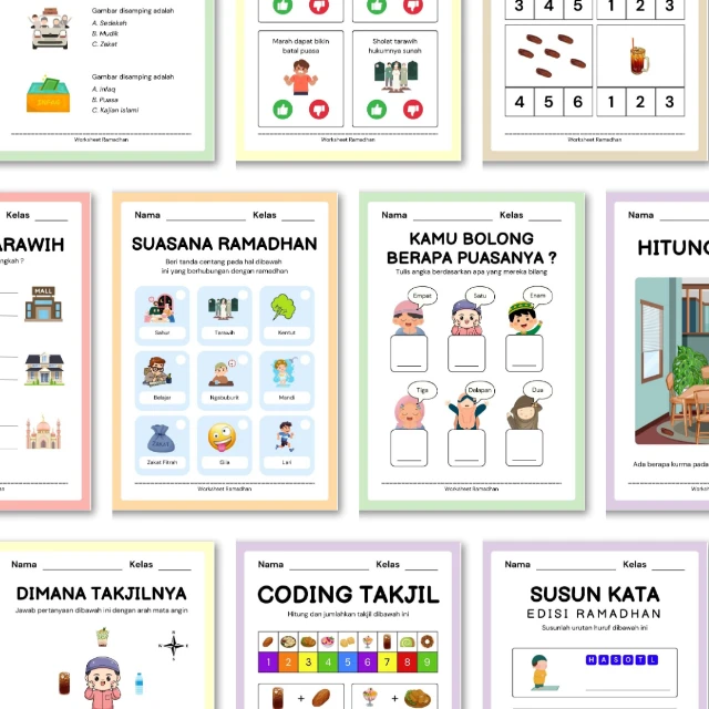 Preview Worksheet Anak Muslim