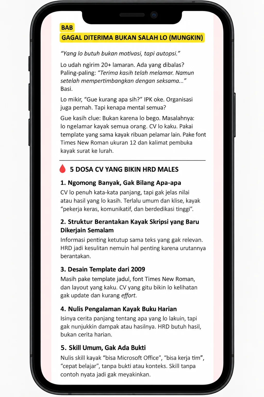 Preview materi eBook Ngelamar Gaya CEO